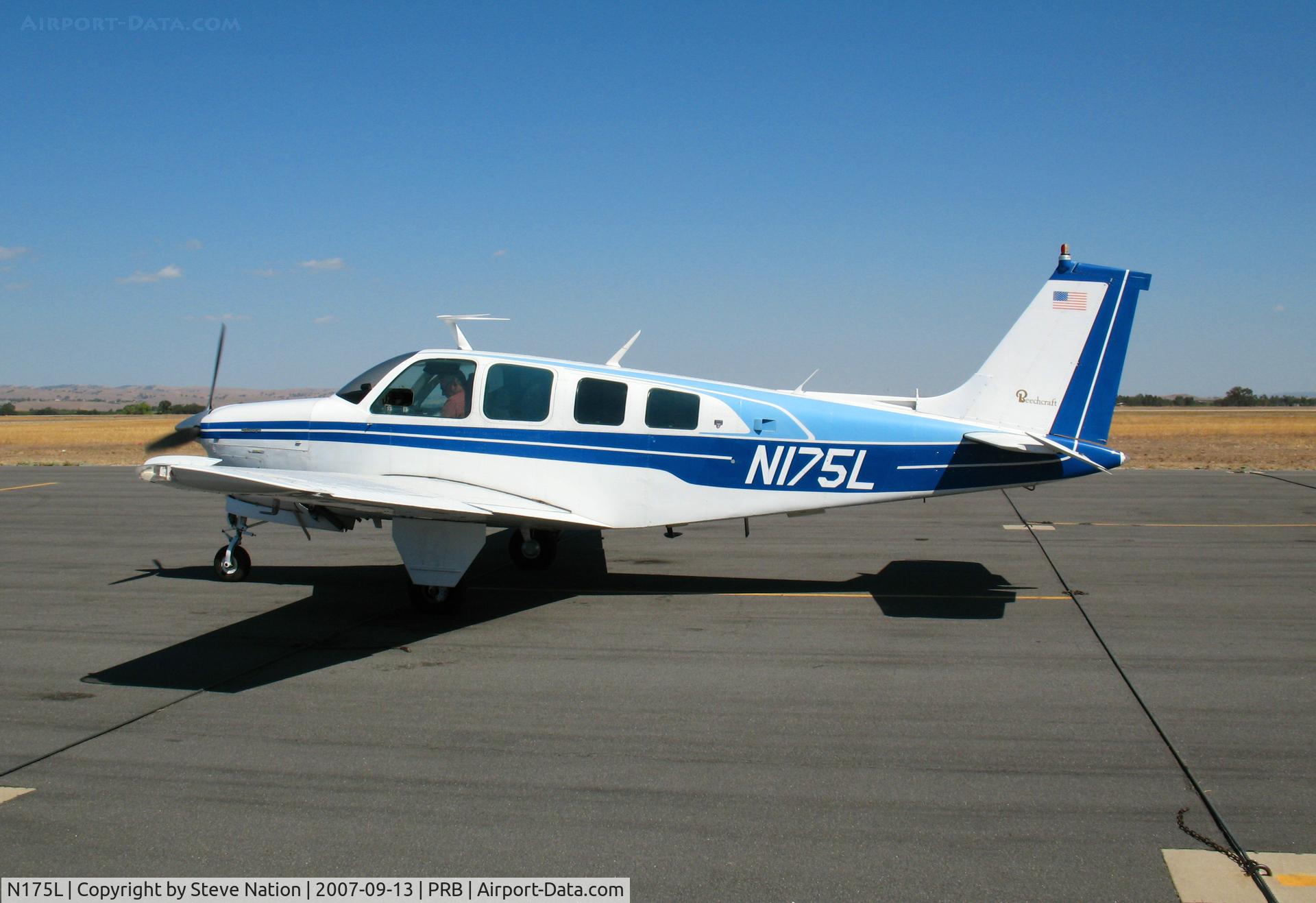N175L, 1977 Beech A36 Bonanza 36 C/N E-985, 1977 Beech A36 @ Paso Robles Municipal Airport, CA