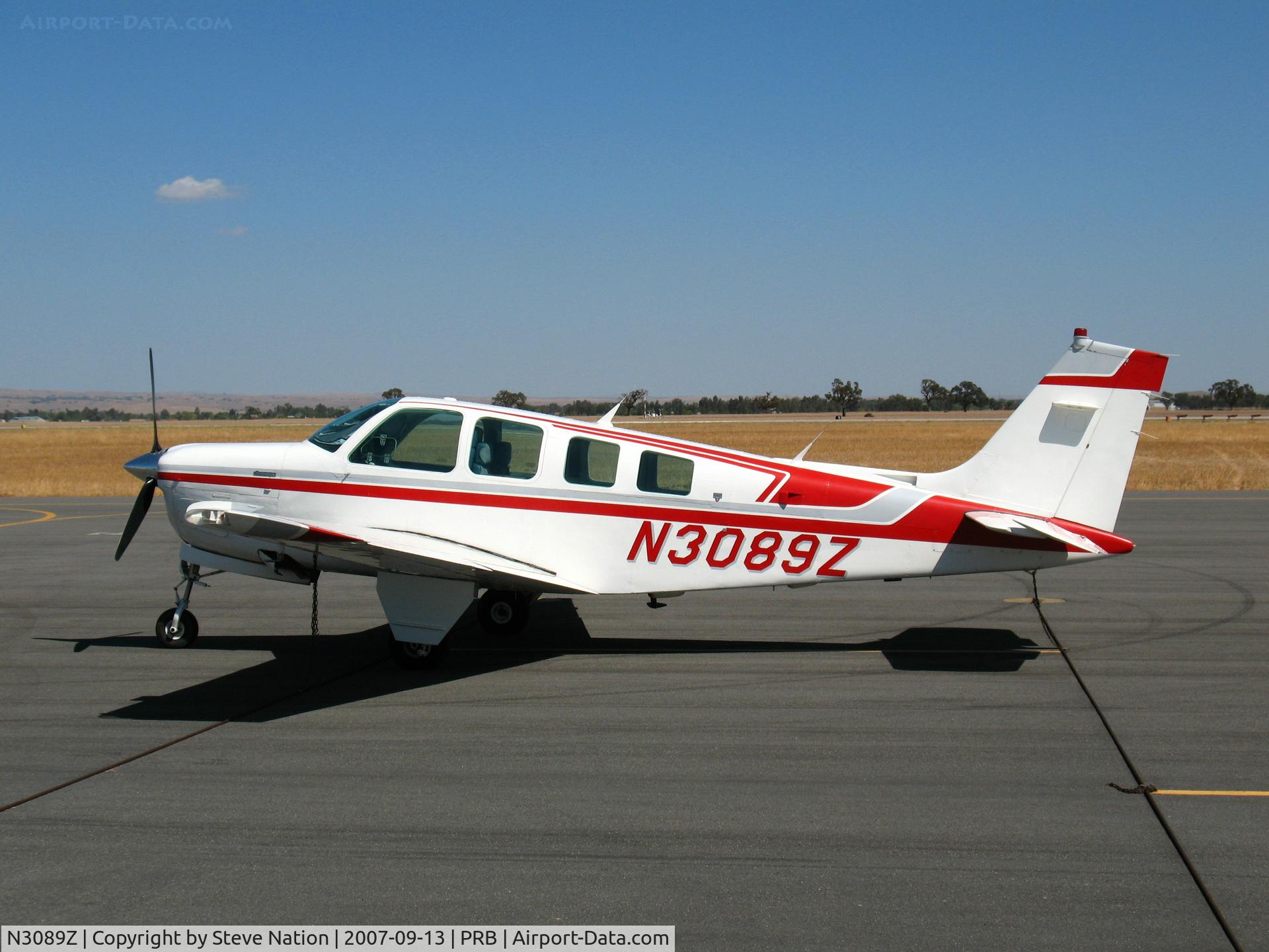 N3089Z, 1987 Beech A36 Bonanza 36 C/N E-2402, International Boondoggle (someone has a sense of humor!) 1987 Beech A36 @ Paso Robles Municipal Airport, CA