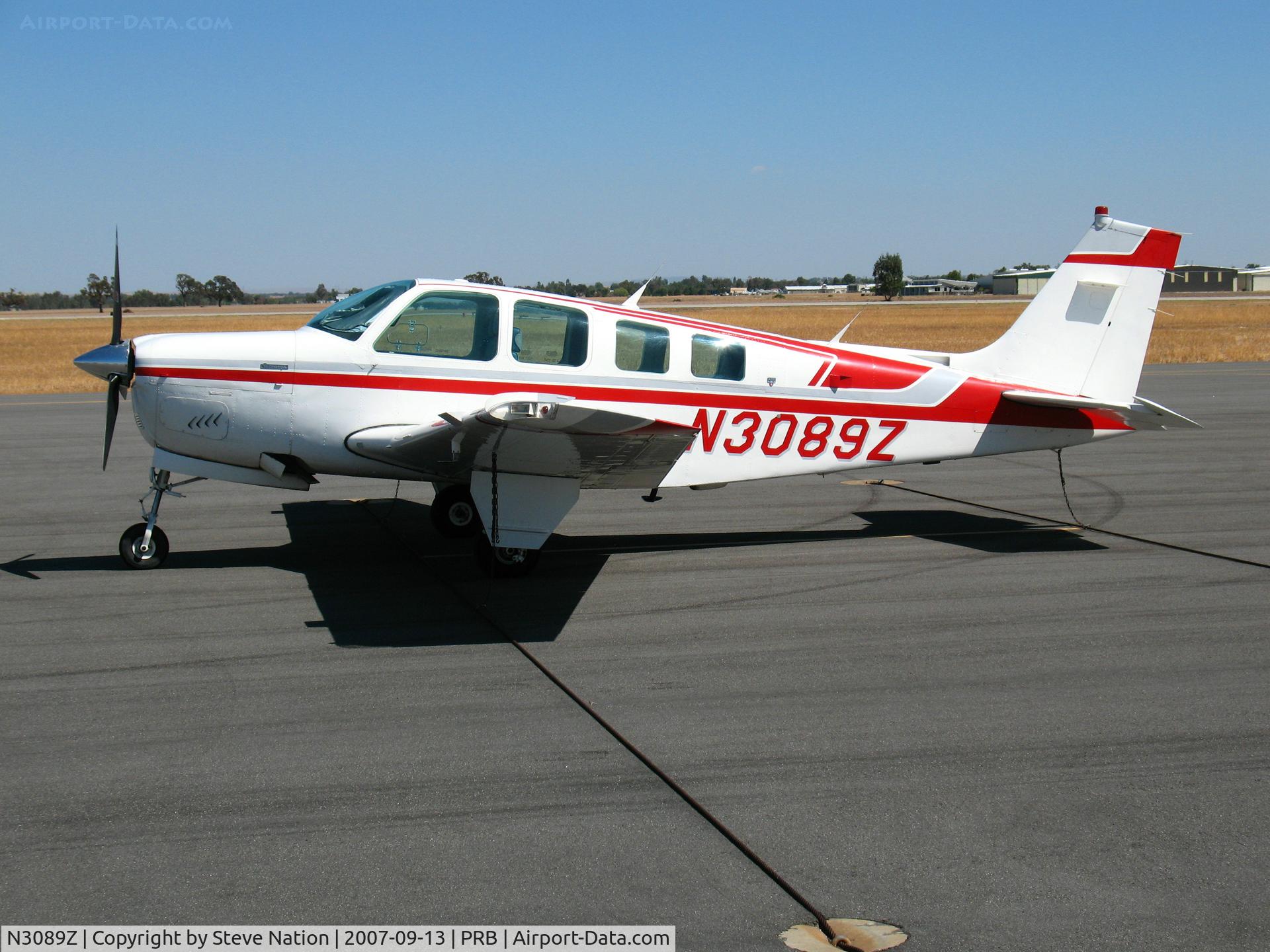 N3089Z, 1987 Beech A36 Bonanza 36 C/N E-2402, International Boondoggle (someone has a sense of humor!) 1987 Beech A36 @ Paso Robles Municipal Airport, CA