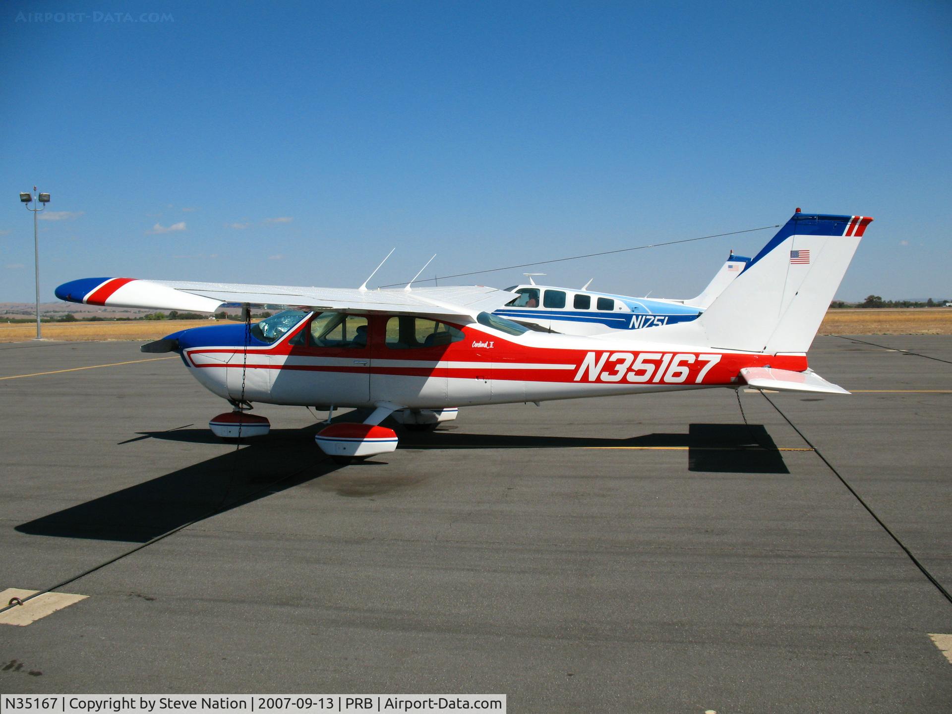 N35167, 1975 Cessna 177B Cardinal C/N 17702243, 1975 Cessna 177B down from Livermore, CA @ Paso Robles Municipal Airport, CA