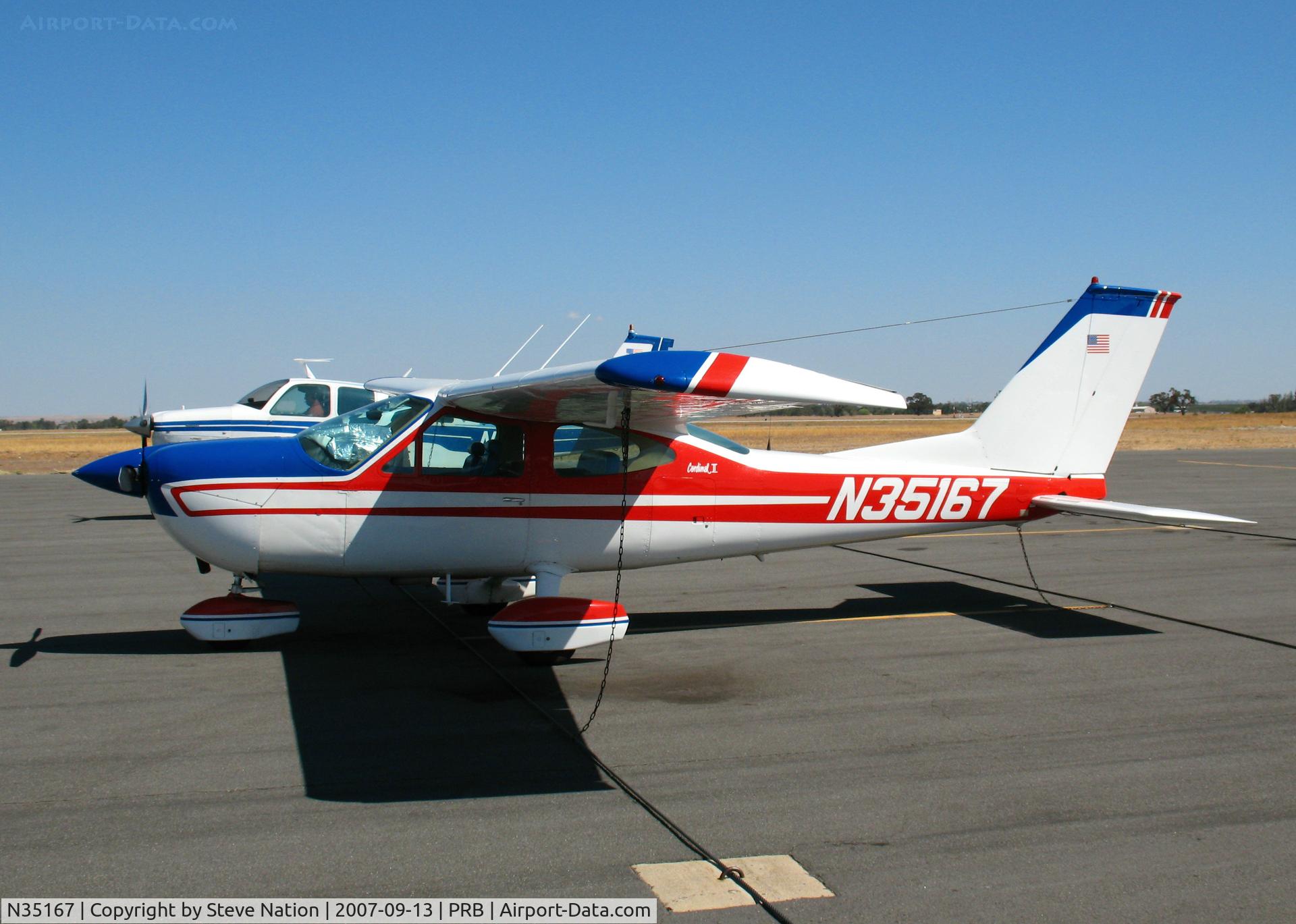 N35167, 1975 Cessna 177B Cardinal C/N 17702243, 1975 Cessna 177B down from Livermore, CA @ Paso Robles Municipal Airport, CA