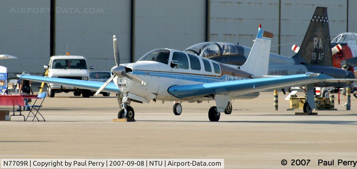 N7709R, 1968 Beech 36 Bonanza C/N E-102, Somewhat of a standout amidst all the military hardware