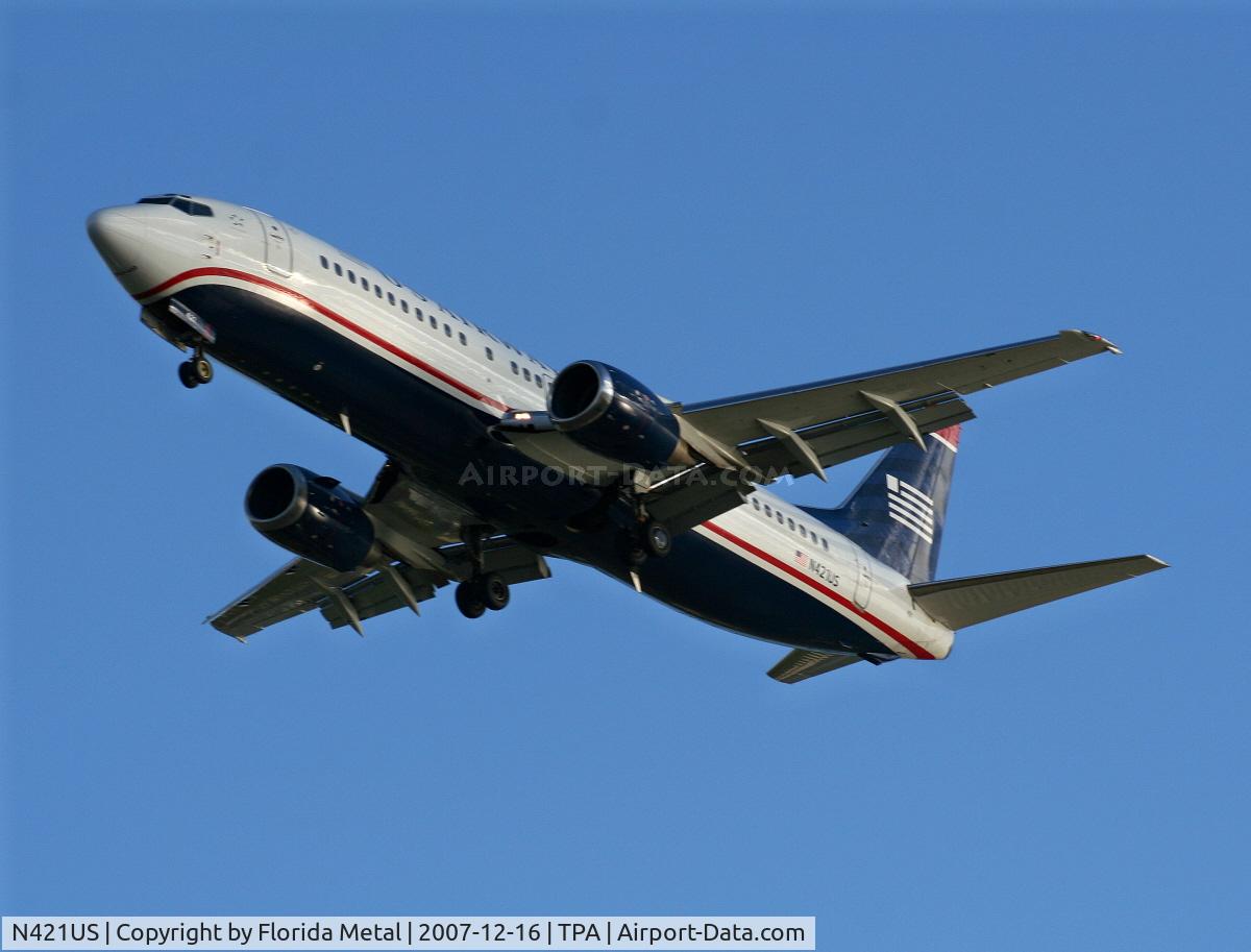 N421US, 1989 Boeing 737-401 C/N 23988, US Airways