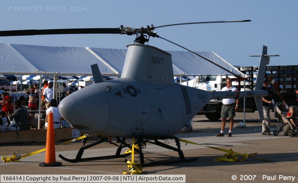 166414, Northrop Grumman RQ-8A Fire Scout C/N Not found 166414, Ahh, the Fire Scout.  And from the first production batch no less