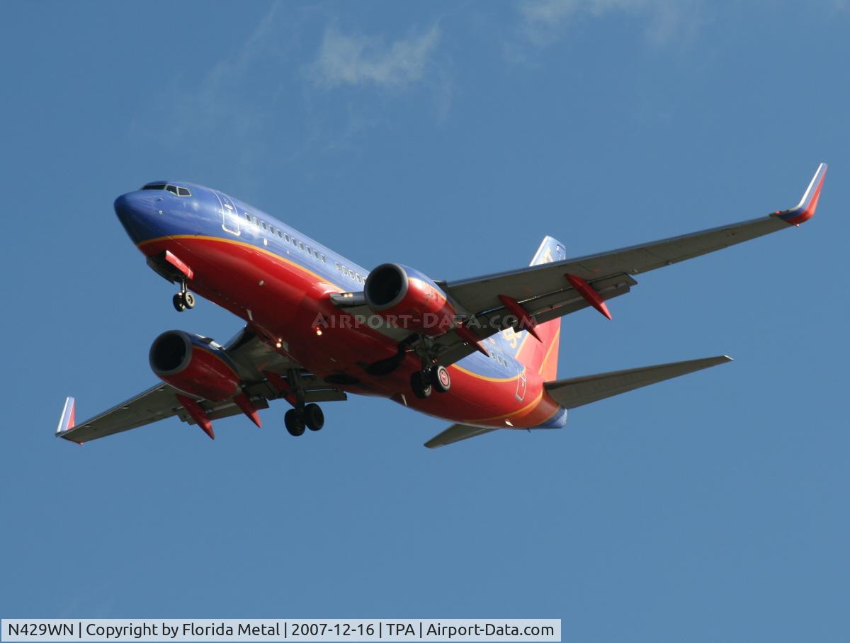 N429WN, 2002 Boeing 737-7H4 C/N 33658, Southwest