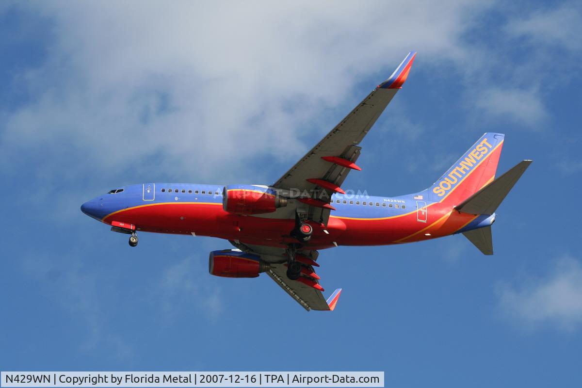 N429WN, 2002 Boeing 737-7H4 C/N 33658, Southwest