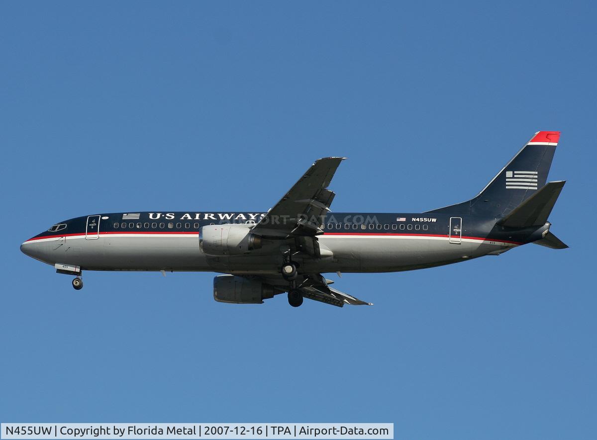 N455UW, 1991 Boeing 737-4B7 C/N 24997, US Airways