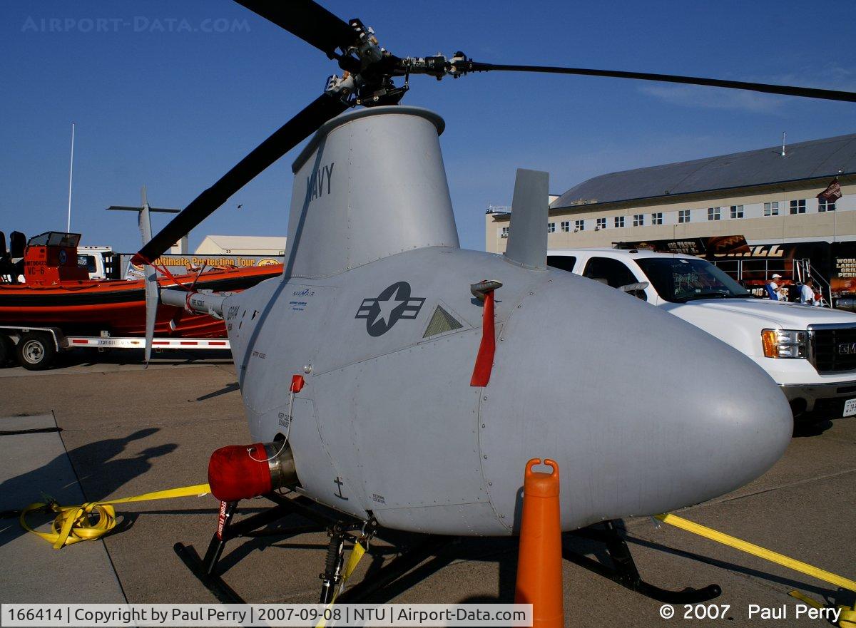 166414, Northrop Grumman RQ-8A Fire Scout C/N Not found 166414, Operated by VC-6, as most of the Navy's UAVs are