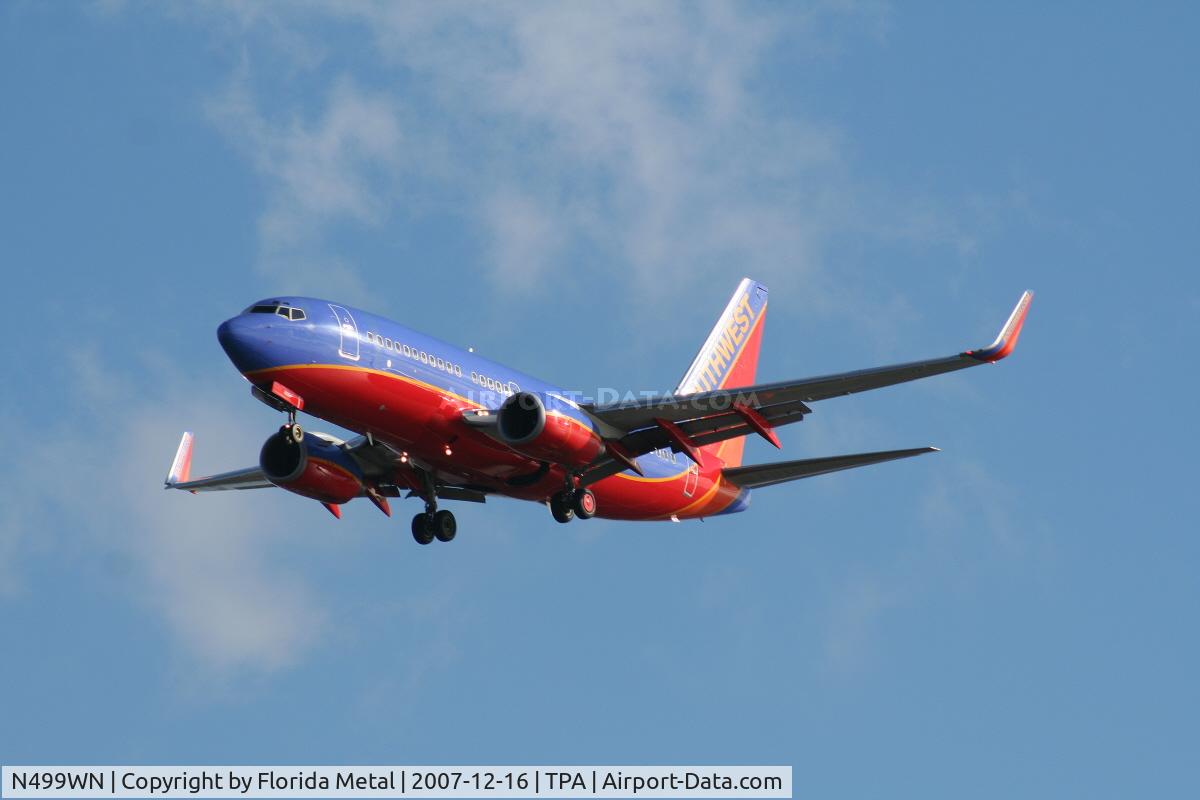 N499WN, 2005 Boeing 737-7H4 C/N 32481, Southwest