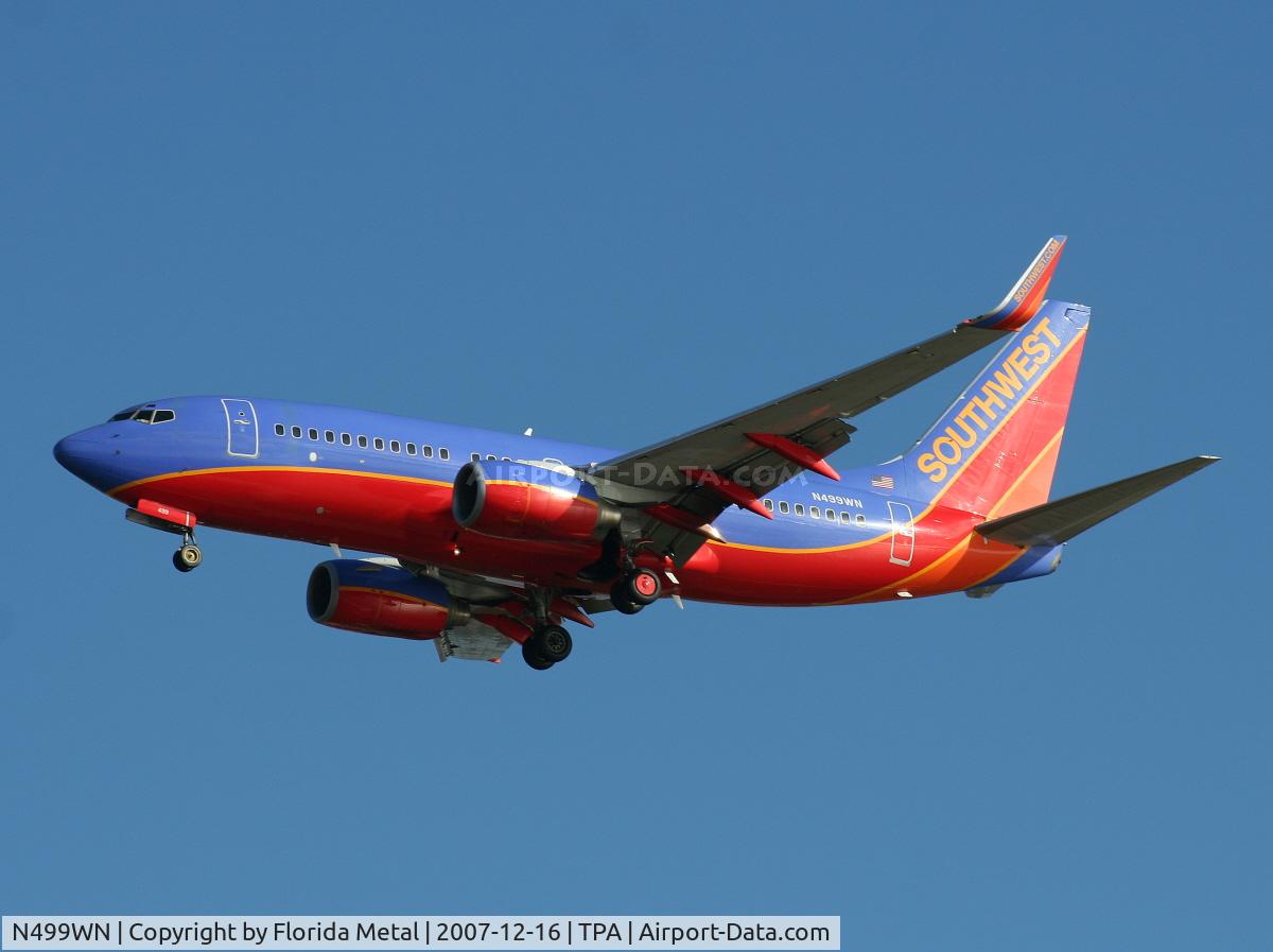 N499WN, 2005 Boeing 737-7H4 C/N 32481, Southwest