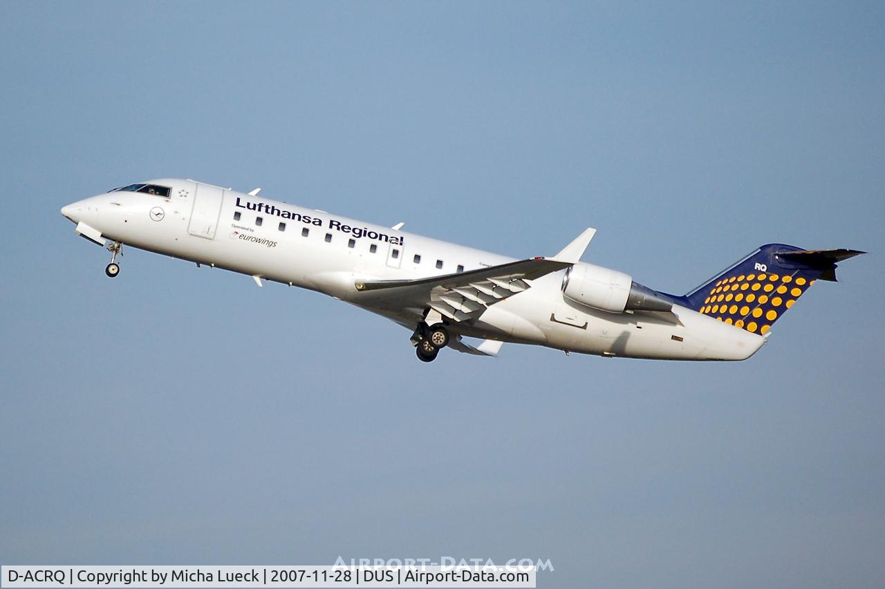 D-ACRQ, 2002 Canadair CRJ-200LR (CL-600-2B19) C/N 7629, Climbing out of Duesseldorf