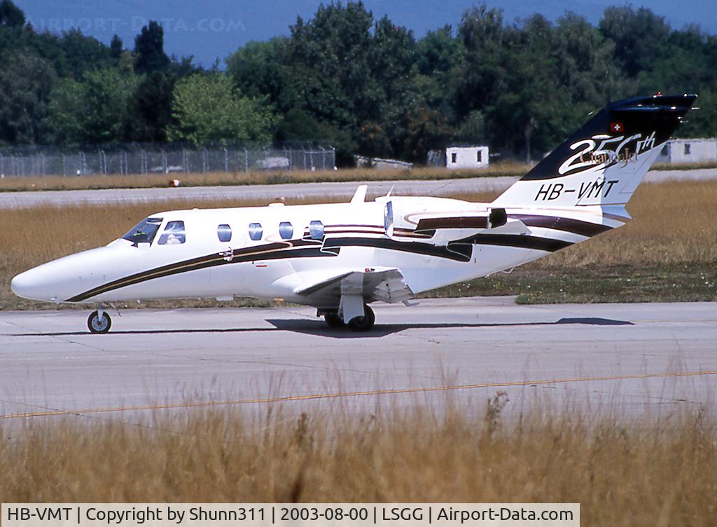 HB-VMT, 1998 Cessna 525 CitationJet C/N 525-0250, Line up rwy 05 for departure