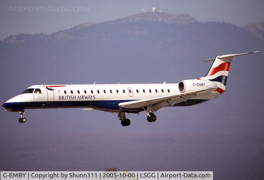 G-EMBY, 2002 Embraer EMB-145EU (ERJ-145EU) C/N 145617, Landing rwy 23