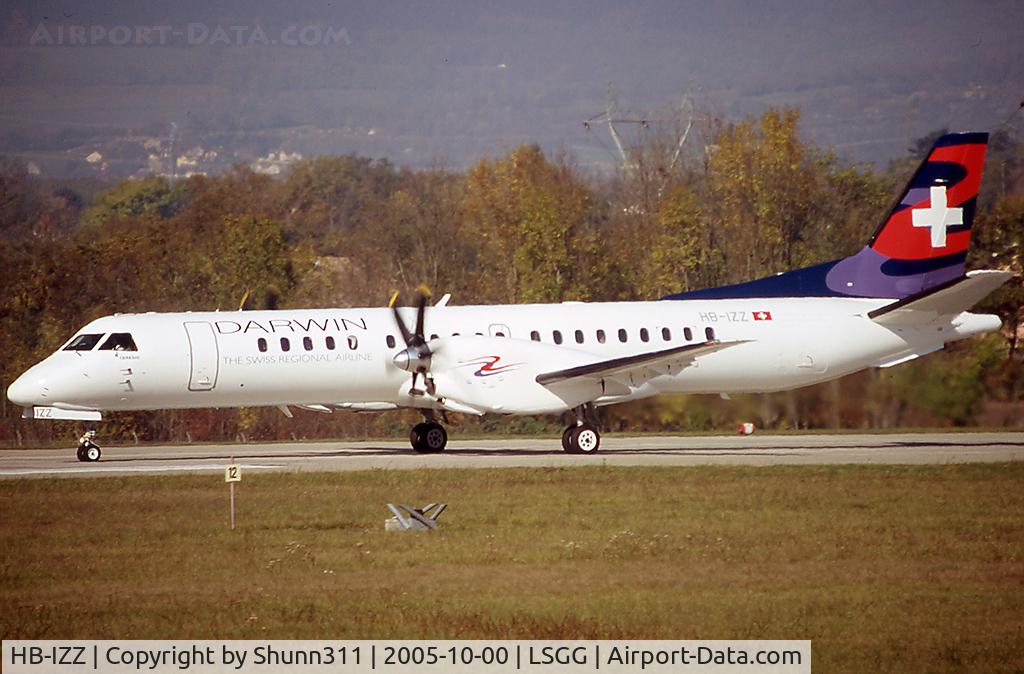 HB-IZZ, 1997 Saab 2000 C/N 2000-048, Ready to take off rwy 23