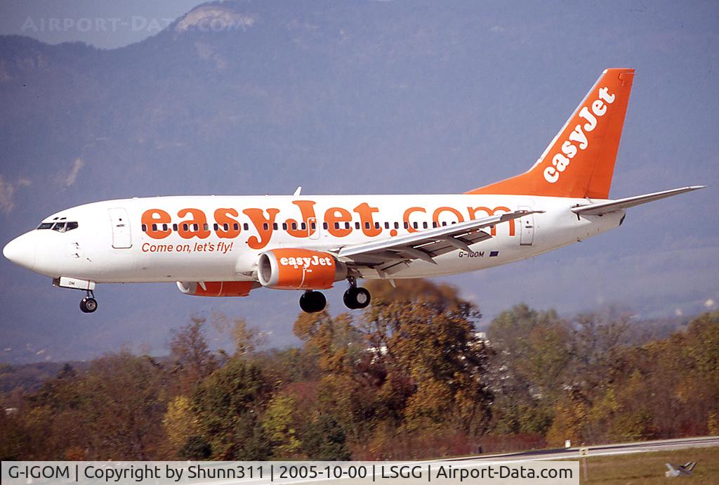 G-IGOM, 1999 Boeing 737-36N C/N 28599, Landing rwy 23