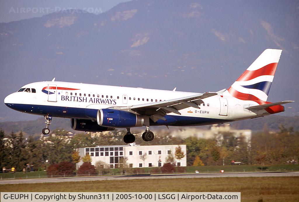 G-EUPH, 2000 Airbus A319-131 C/N 1225, Landing rwy 23