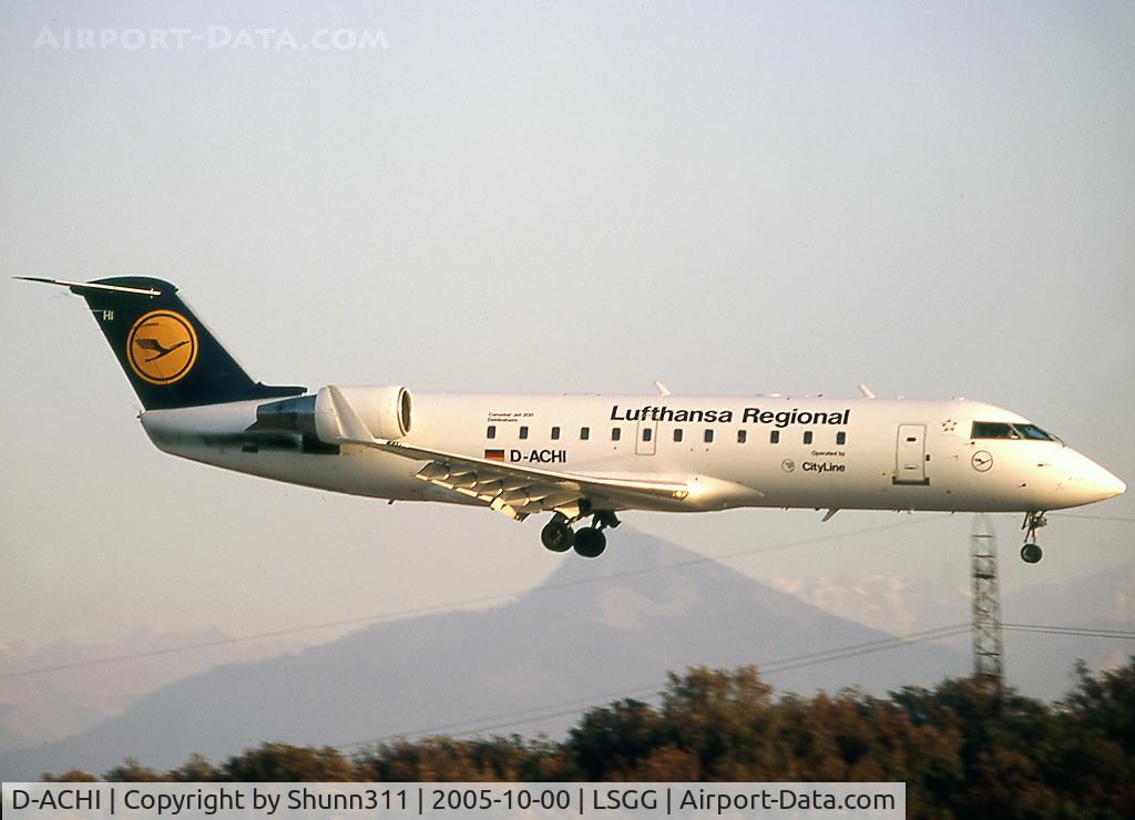 D-ACHI, 2000 Canadair CRJ-200LR (CL-600-2B19) C/N 7464, Landing rwy 23