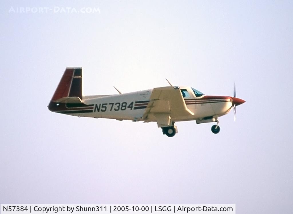 N57384, 1984 Mooney M20J 201 C/N 24-1447, Landing rwy 23