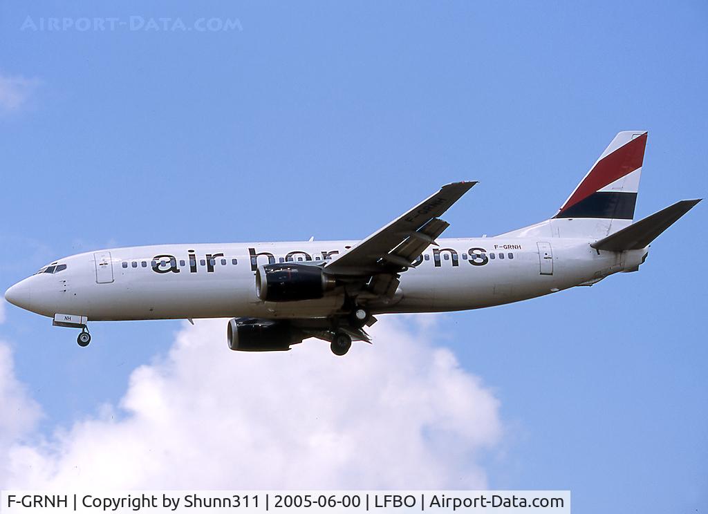 F-GRNH, 1991 Boeing 737-4Q8 C/N 24706, Landing rwy 32L