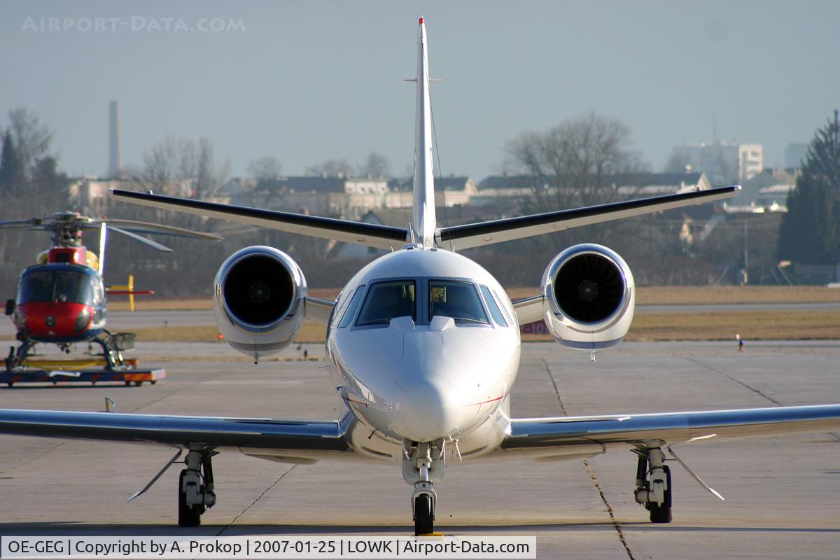 OE-GEG, 2004 Cessna 560XLS Citation Excel C/N 560-5529, Came as an ambulance flight to KLU