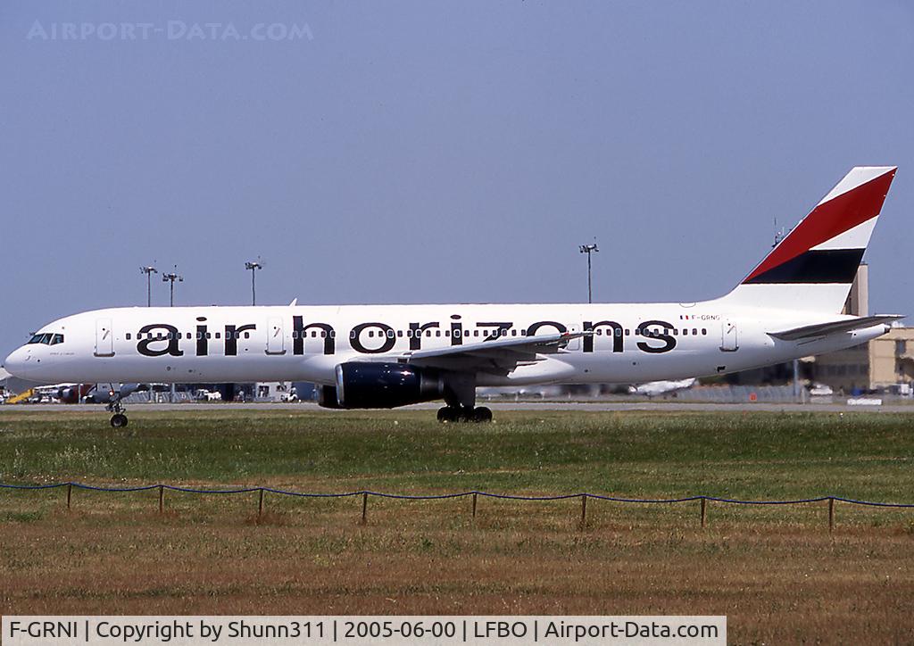 F-GRNI, 2000 Boeing 757-23N C/N 30886, Line up rwy 32R for departure... On history now !