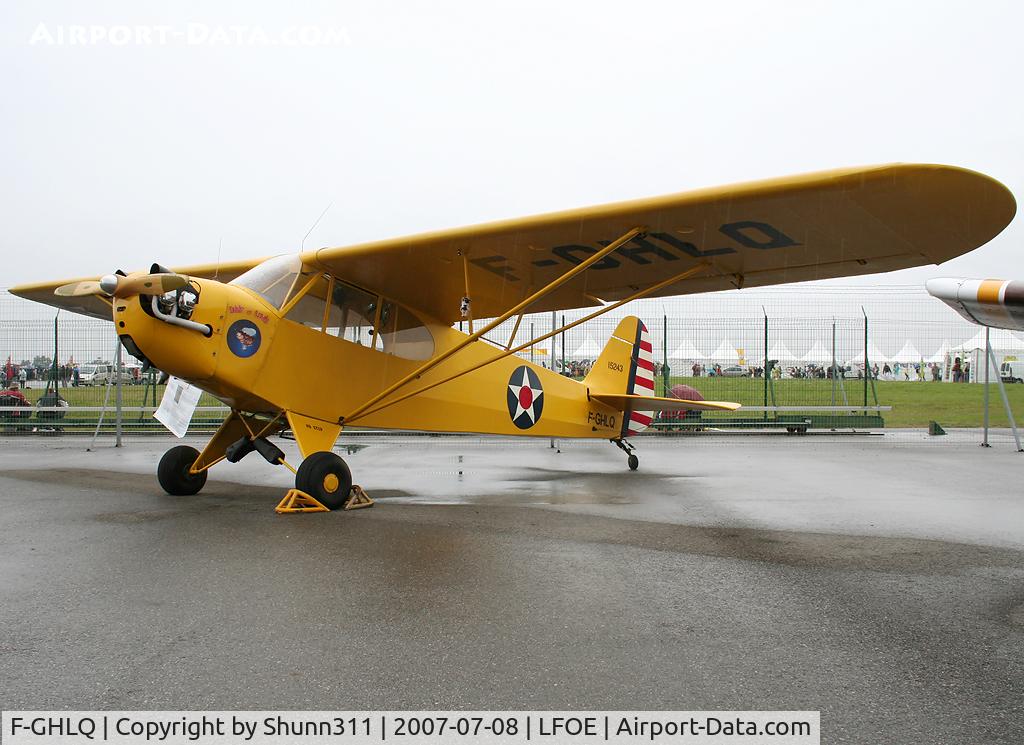 F-GHLQ, Piper J3C-65 Cub Cub C/N 15243, Displayed during LFOE Airshow 2007