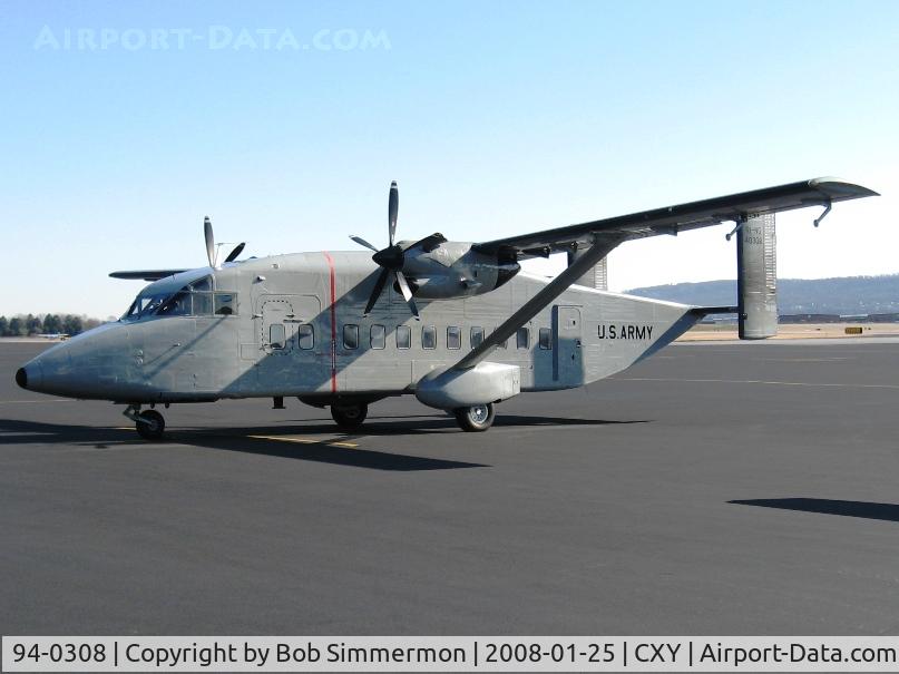94-0308, 1994 Short C-23C Sherpa C/N SH3422, Shorts C23B Sherpa (c/n AK-022) assigned to RI National Guard on the ramp at Capital City - Harrisburg, PA.