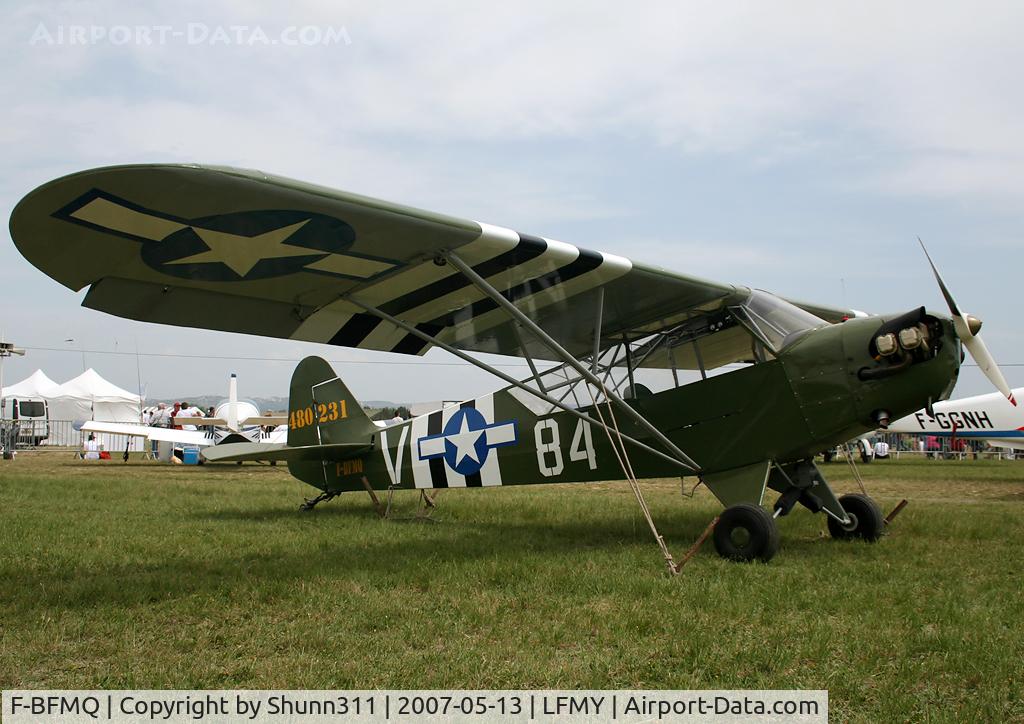 F-BFMQ, 1944 Piper L-4J Grasshopper (J3C-65D) C/N 12527, Displayed during LFMY Airshow 2007