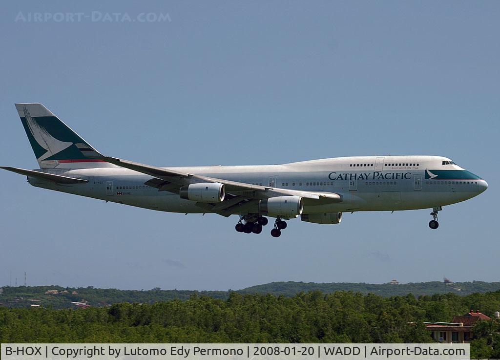 B-HOX, 1991 Boeing 747-467 C/N 24955, Approaching RW 27 at DPS