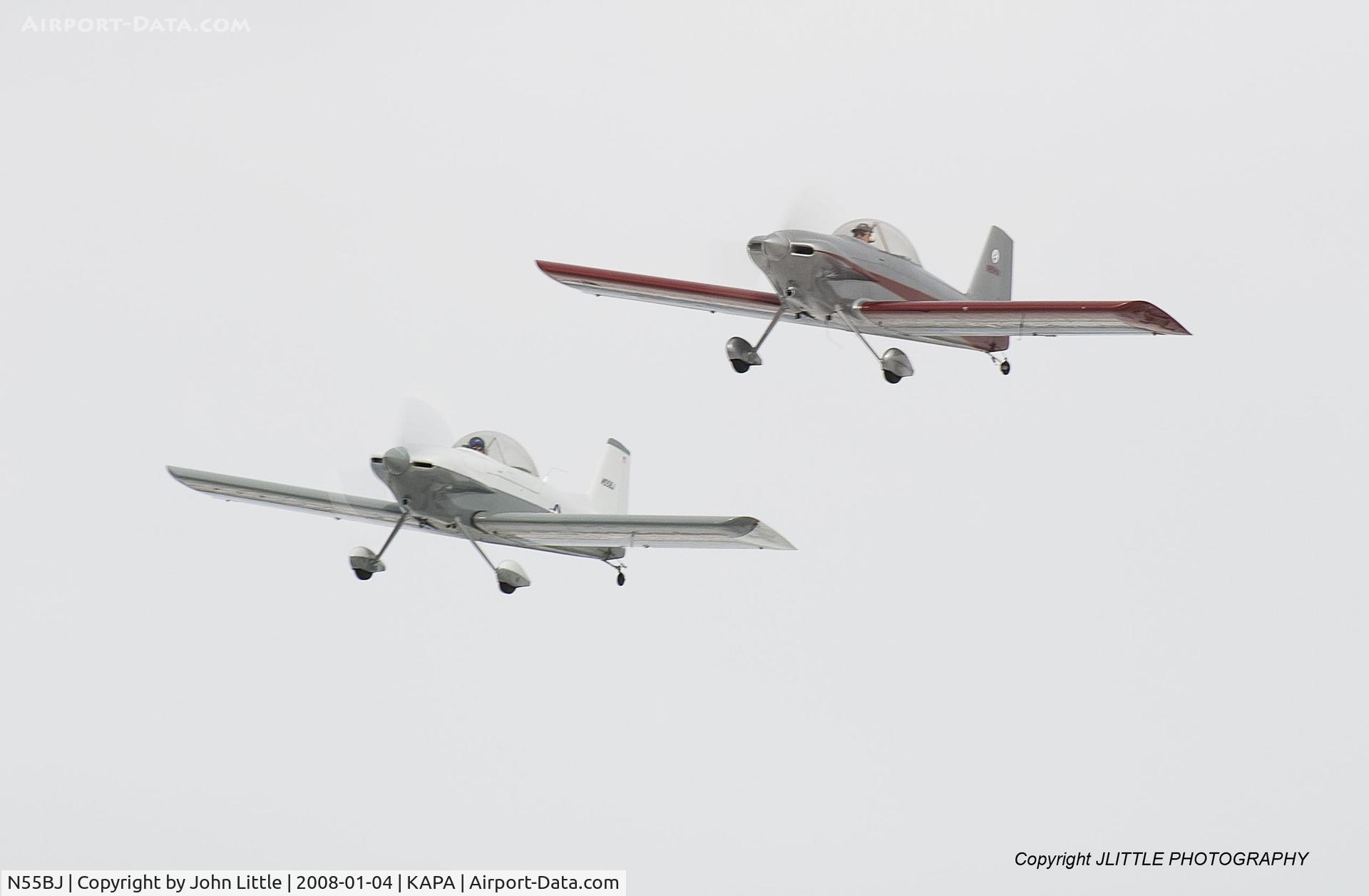N55BJ, 1985 Vans RV-4 C/N 706, RV's tandem to land 17L