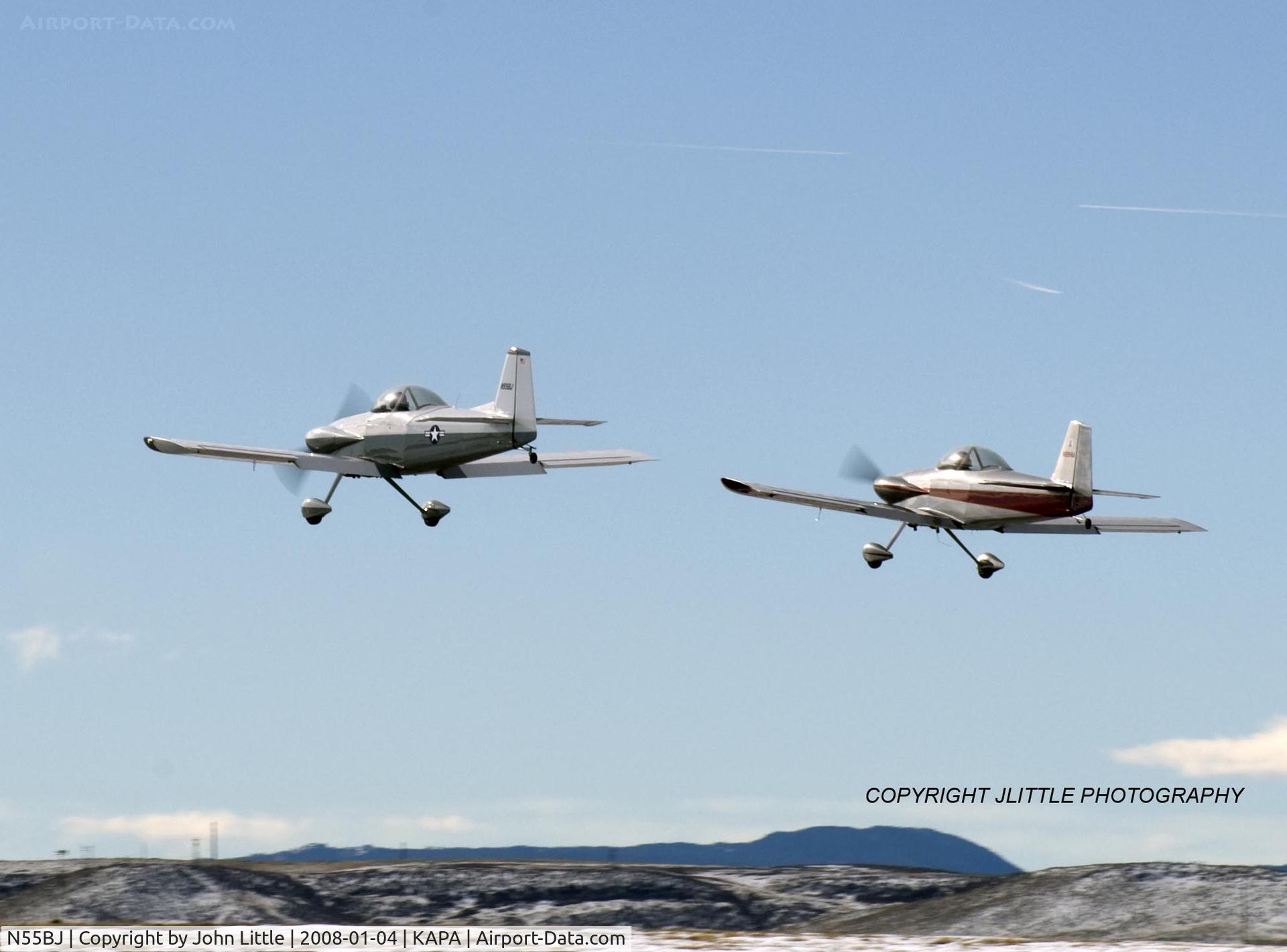 N55BJ, 1985 Vans RV-4 C/N 706, Over the numbers to 17L in formation