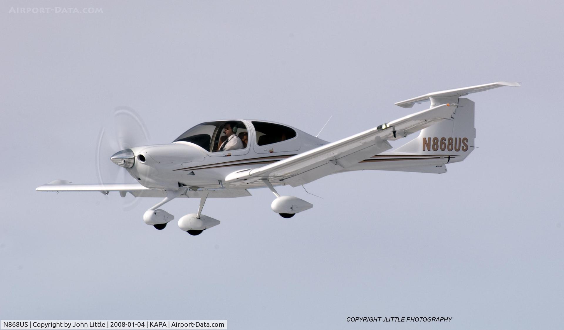 N868US, 2007 Diamond DA-40 Diamond Star C/N 40.868, Approach to 17L