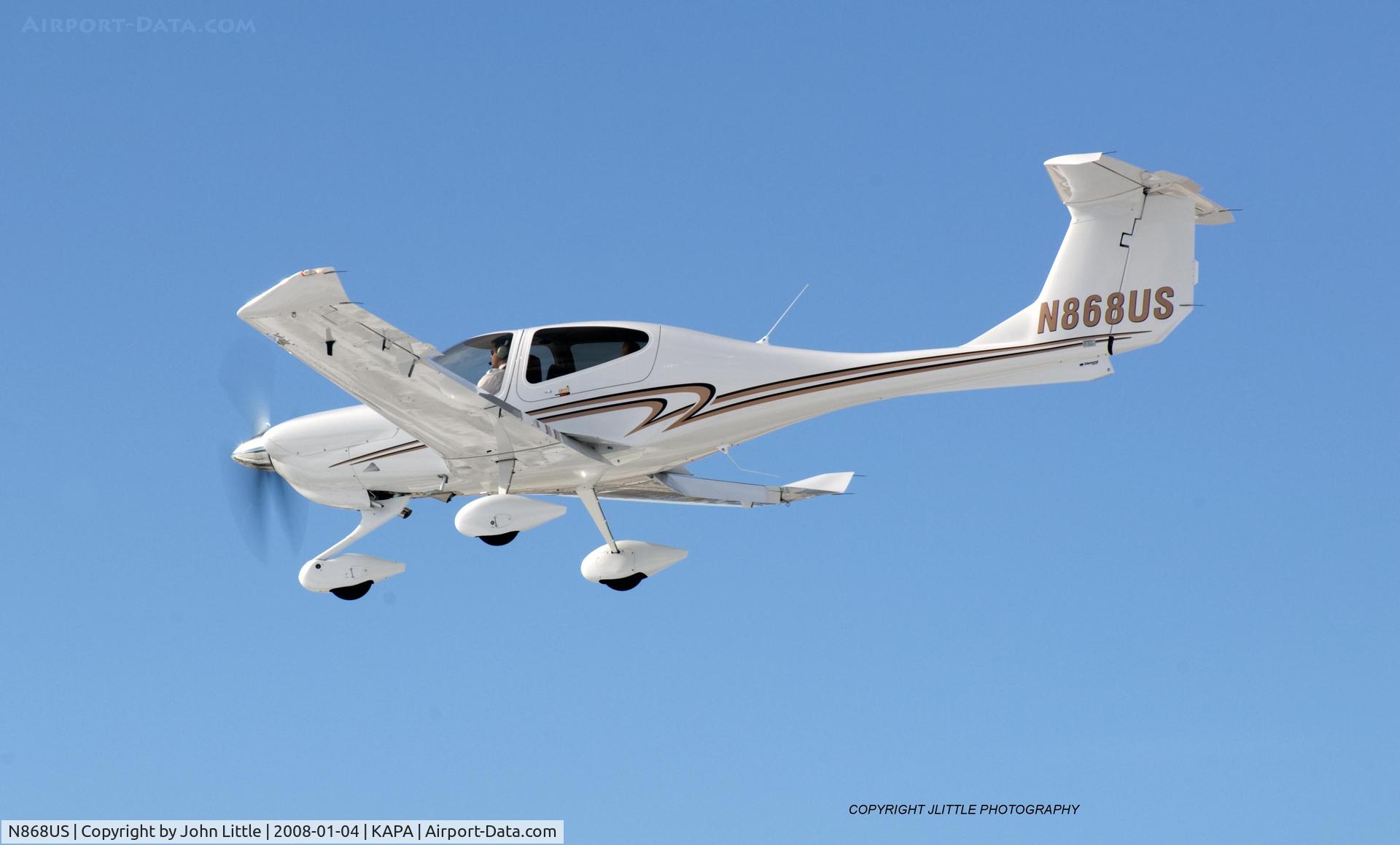 N868US, 2007 Diamond DA-40 Diamond Star C/N 40.868, Over the Fence to 17L