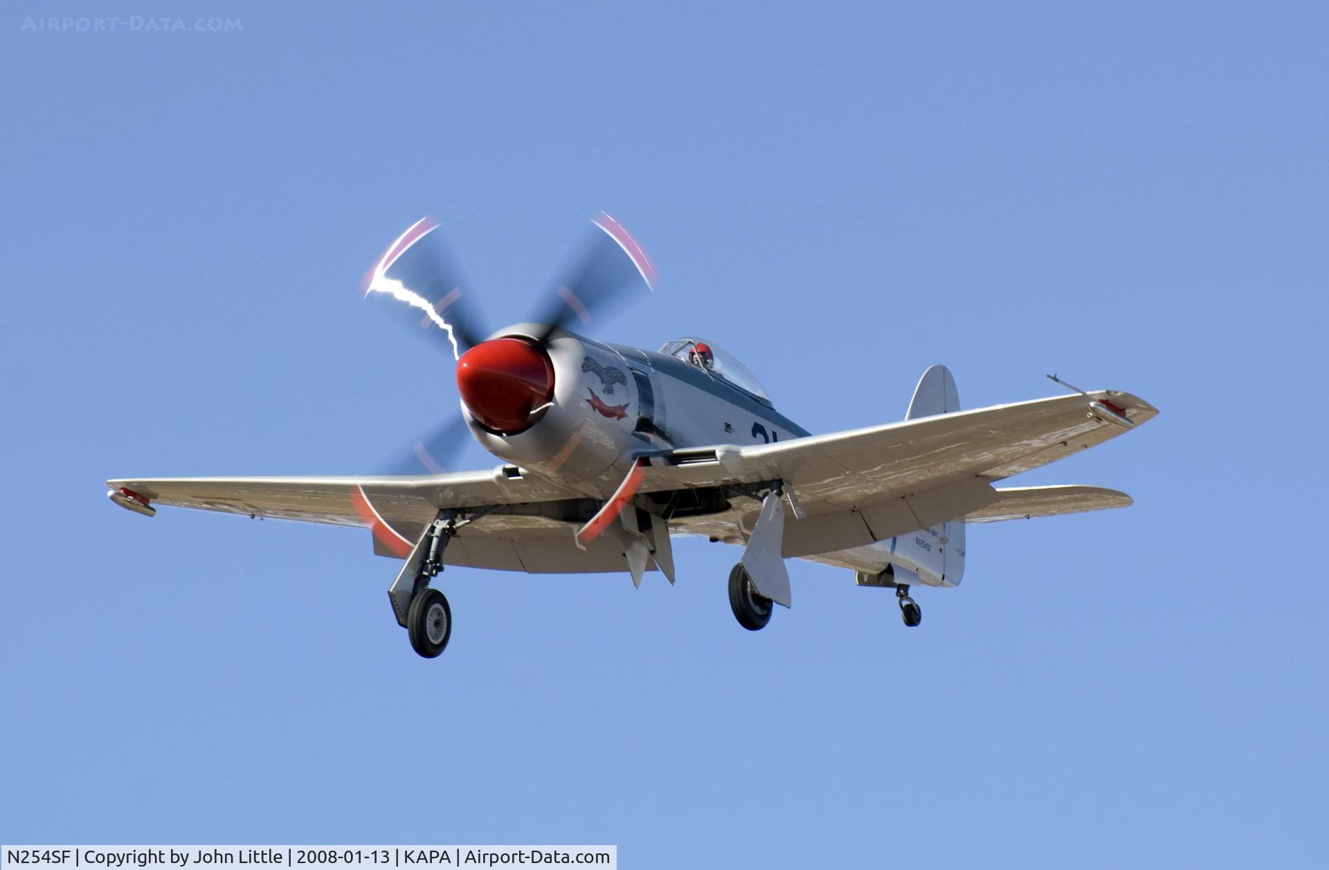 N254SF, 1956 Hawker FB60 Fury Replica C/N 37514, Joe T out giving the Sea Fury some exercise