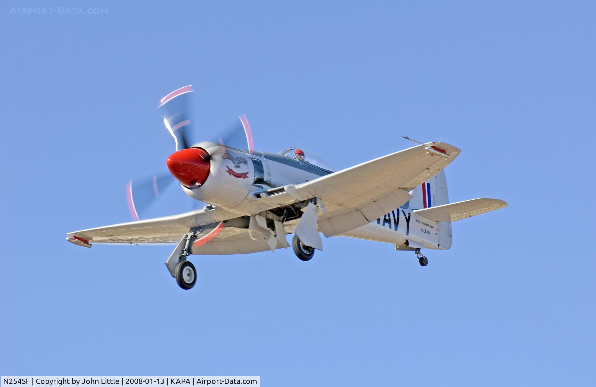 N254SF, 1956 Hawker FB60 Fury Replica C/N 37514, Joe T on approach with the always beautiful Sea Fury