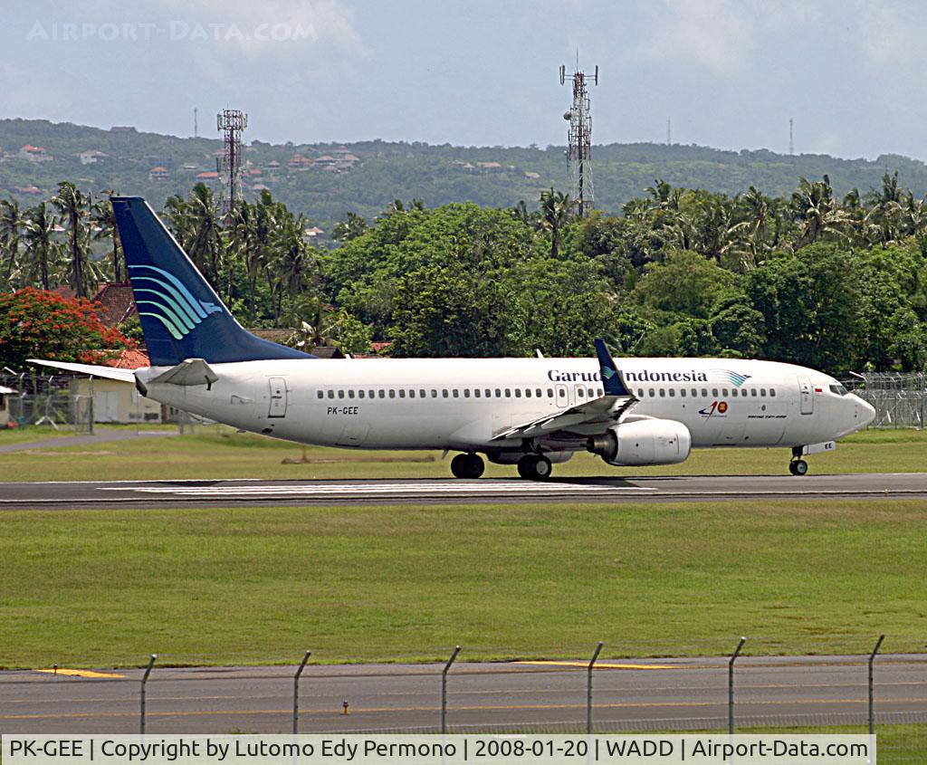 PK-GEE, 2002 Boeing 737-8CX C/N 32361, Just landed WADD
