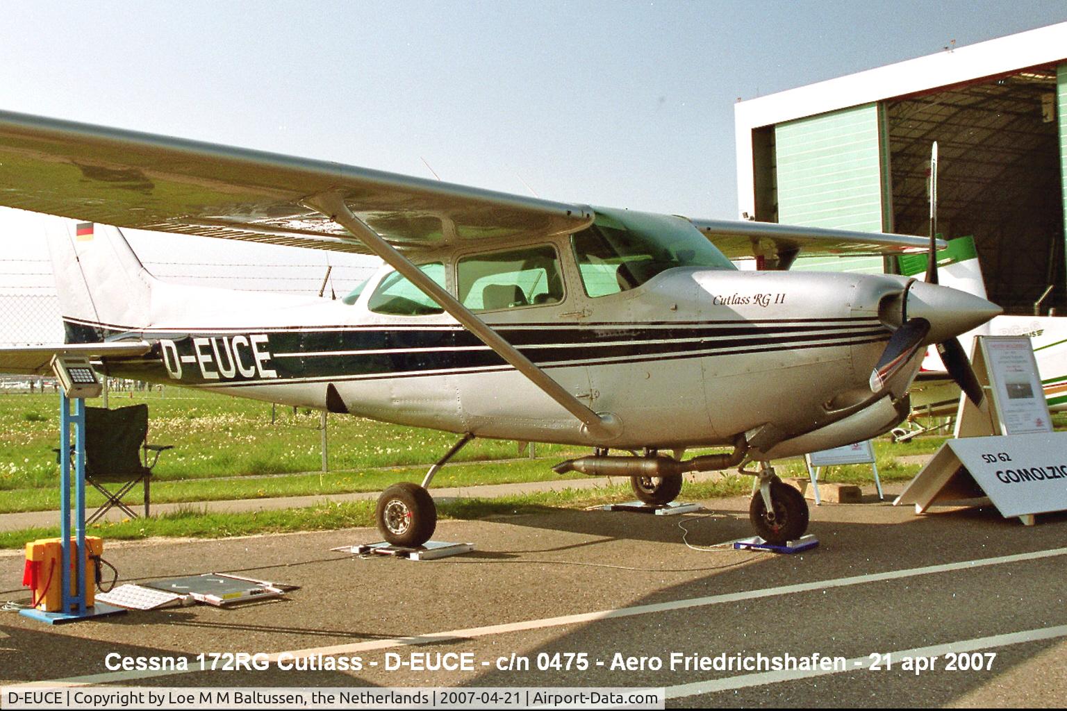 D-EUCE, Cessna 172RG Cutlass RG C/N 172RG0475 ?, friedrichshafen Airport, Germany