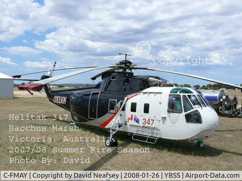 C-FMAY, 1969 Sikorsky S-61L C/N 61363, Based at Bacchus Marsh, Victoria, Australia for the 2007/08 Fire Season