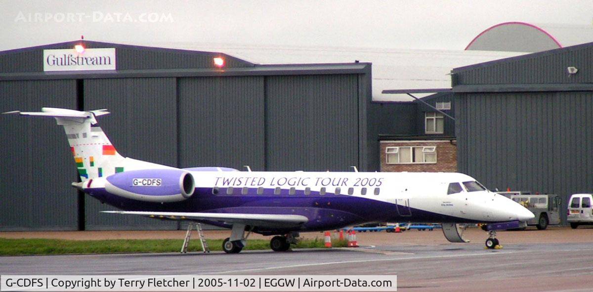 G-CDFS, 2001 Embraer ERJ-135ER (EMB-135ER) C/N 145431, Embraer Legacy used by UK Pop group , Coldplay, for their 2005 Twisted Logic Tour