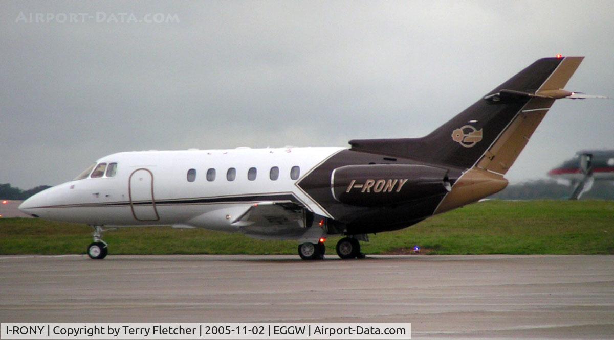 I-RONY, 2000 Raytheon Hawker 800XP C/N 258506, Italian Hawker on South Stands at Luton