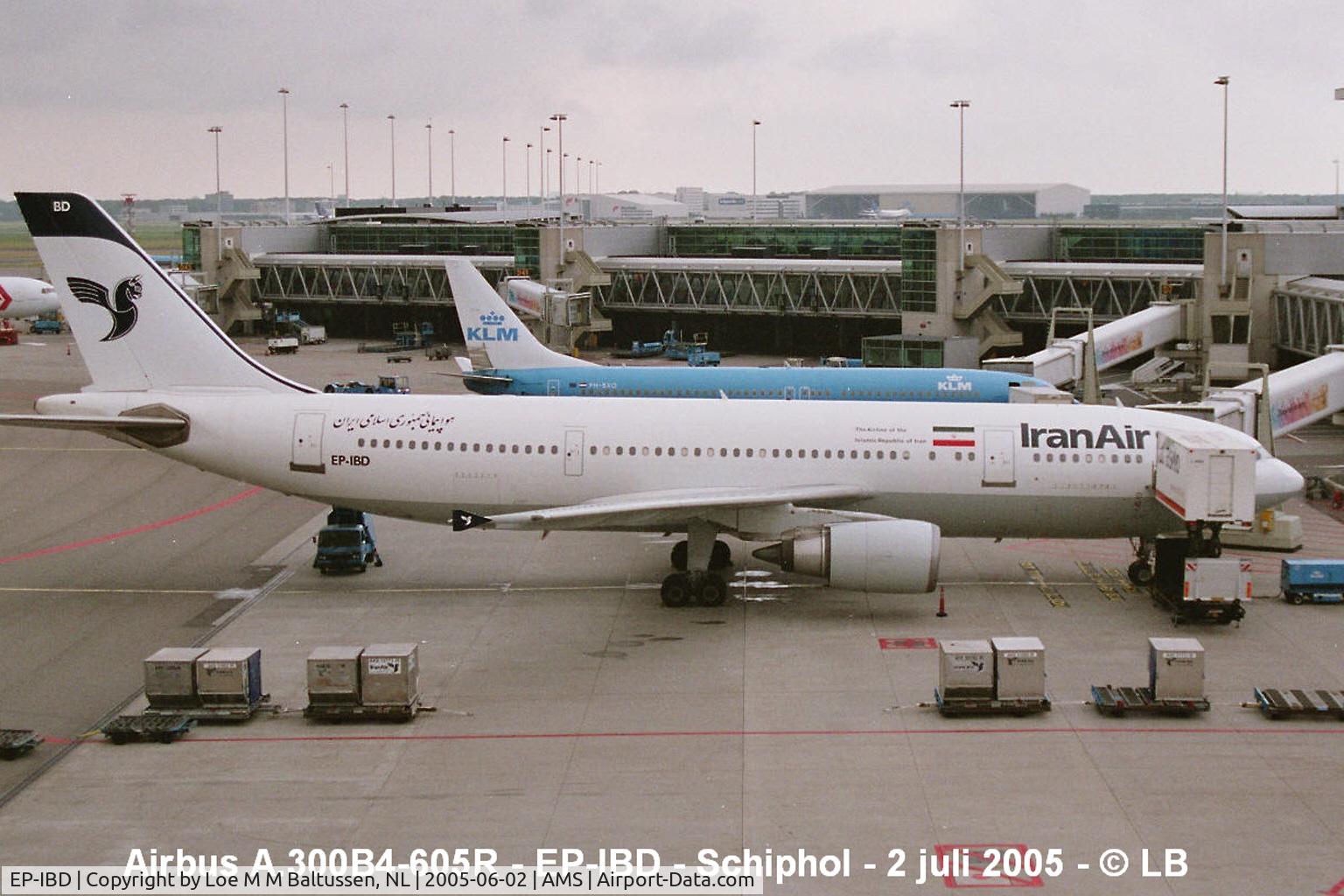 EP-IBD, 1993 Airbus A300B4-605R C/N 696, Regular sight at Schiphol, Amsterdam