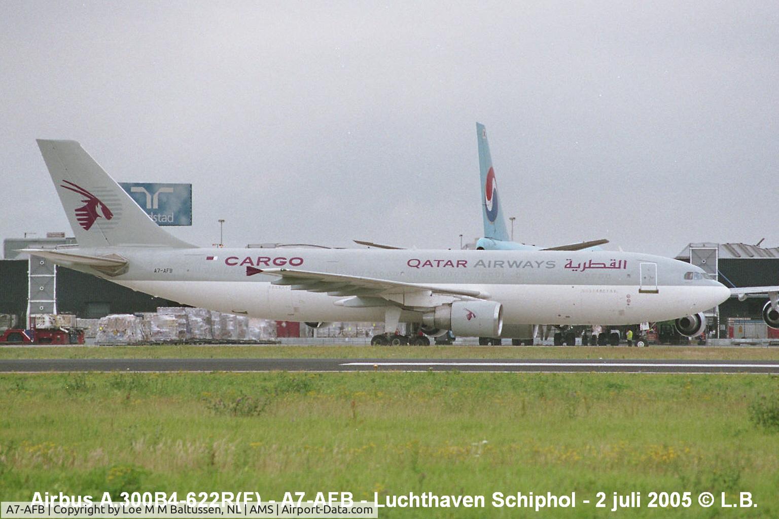 A7-AFB, 1991 Airbus A300B4-622R C/N 614, Cargo Area Schiphol, Amsterdam