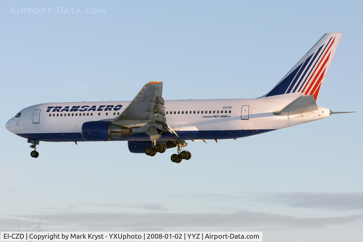 EI-CZD, 1986 Boeing 767-216 C/N 23623, Short final for RWY06L.