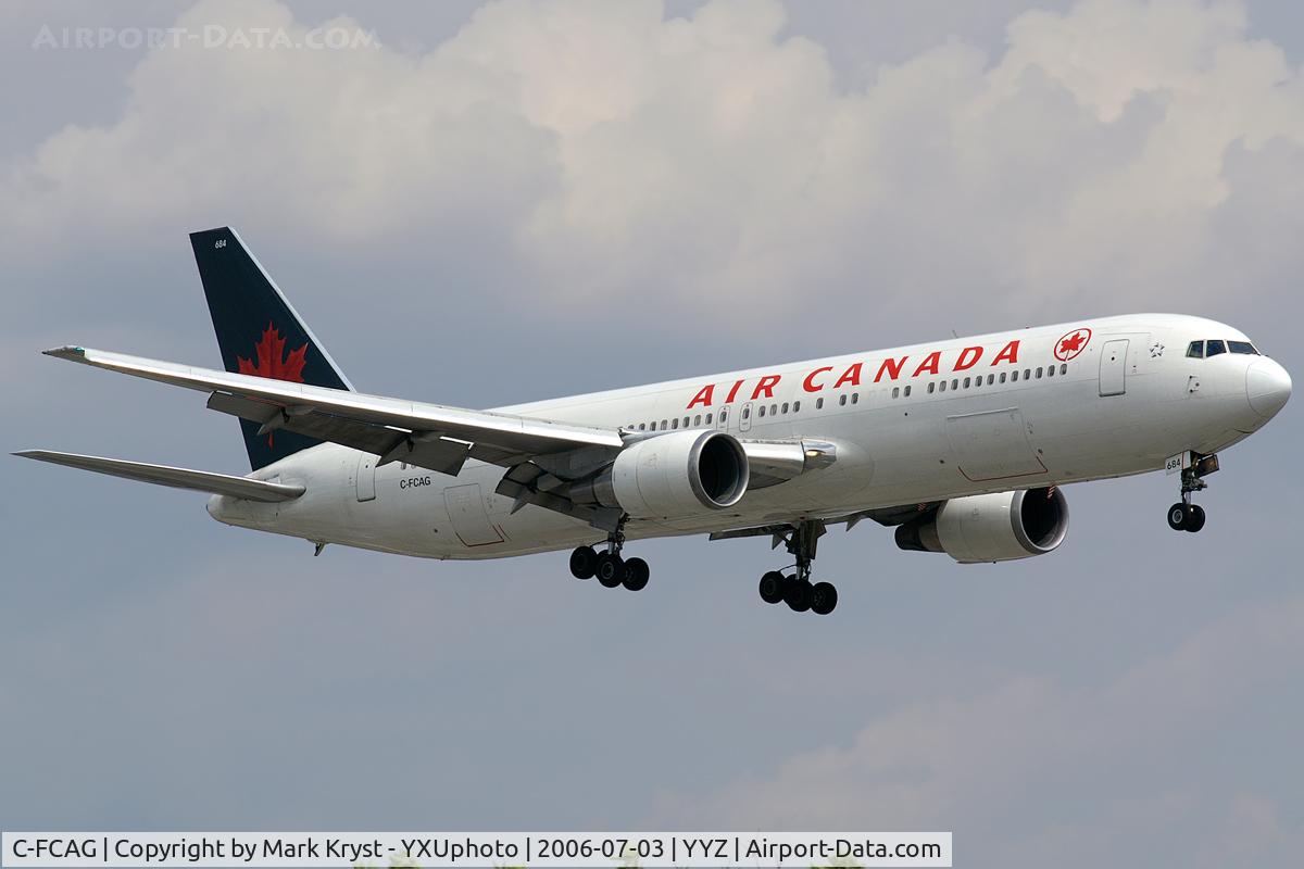 C-FCAG, 1988 Boeing 767-375/ER C/N 24085, Short final for RWY23.
