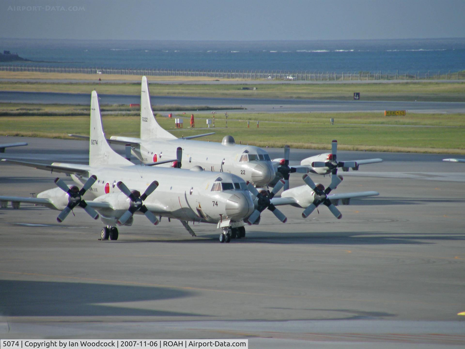 5074, 1991 Kawasaki P-3C Orion C/N 9071, Lockheed P-3C/On the ramp at Naha