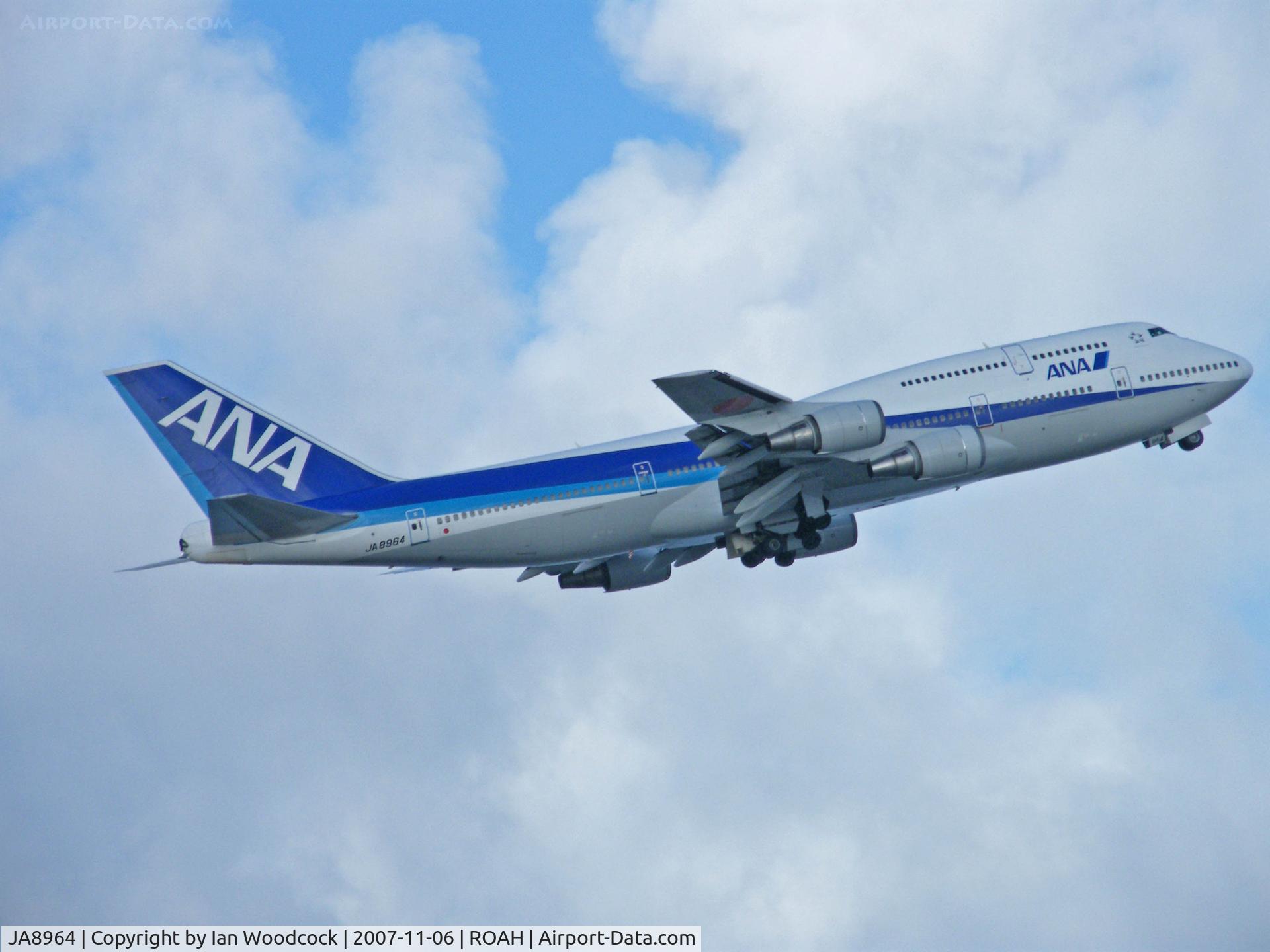 JA8964, 1993 Boeing 747-481D C/N 27163, Boeing 747-481/ANA/Departing Naha