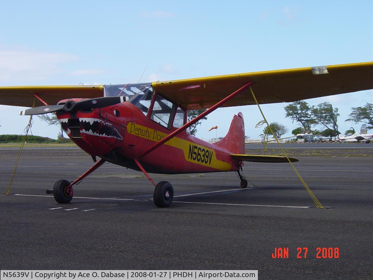 N5639V, 1956 Cessna 305C (0-1E) C/N 23618, Glider tug at Dillingham Field on Oahu's beautiful North Shore.