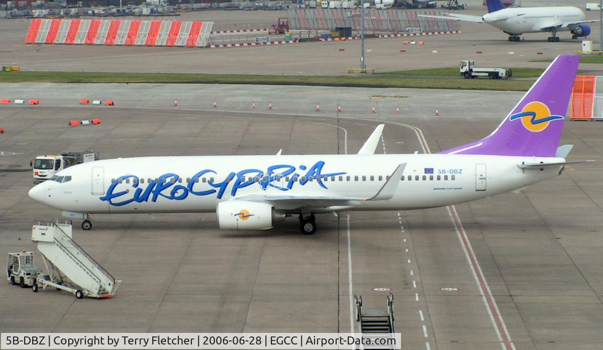 5B-DBZ, 2006 Boeing 737-8BK C/N 33030, Eurocypria B737 at Manchester in 2006