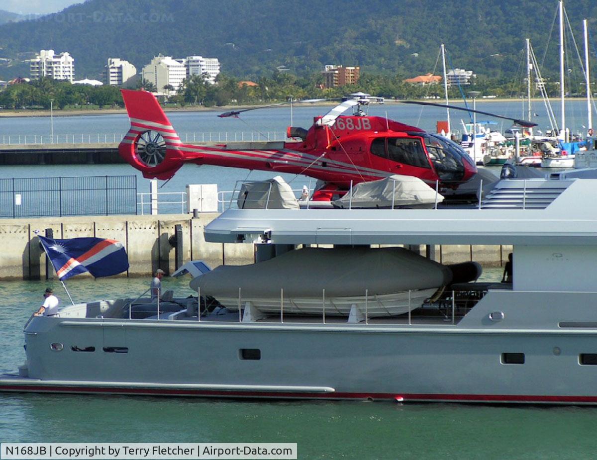 N168JB, 2004 Eurocopter EC-130B-4 (AS-350B-4) C/N 3784, This Eurocopter was photographed on the back of a motor Yacht in Cairns Harbour , Queensland, Australia