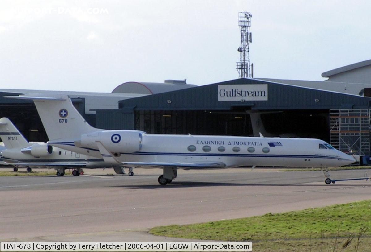 HAF-678, Gulfstream Aerospace G-V Gulfstream V C/N 678, Greek Air Force Gulfstream 5 at Luton in 2006
